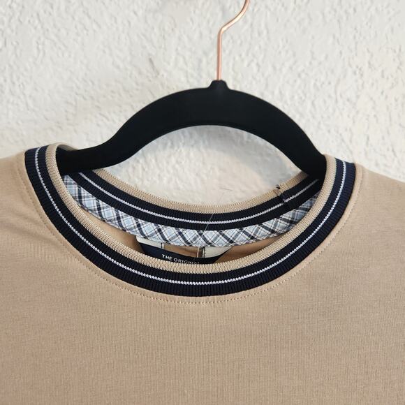 Ben Sherman Men's Size Small Long Sleeve Shirt BS33LK240 Tan Navy Classic Dressy - Picture 6 of 9